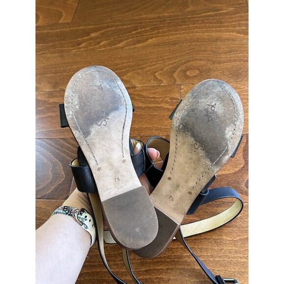 Splendid Colleen Gladiator Sandal Open Toe 2 Straps Ankle 7.5 M Leather Womens - Picture 7 of 9